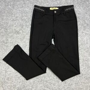 GTO Black Flare Pants Women's Size 30 Stretchy Goth Y2K Streetwear